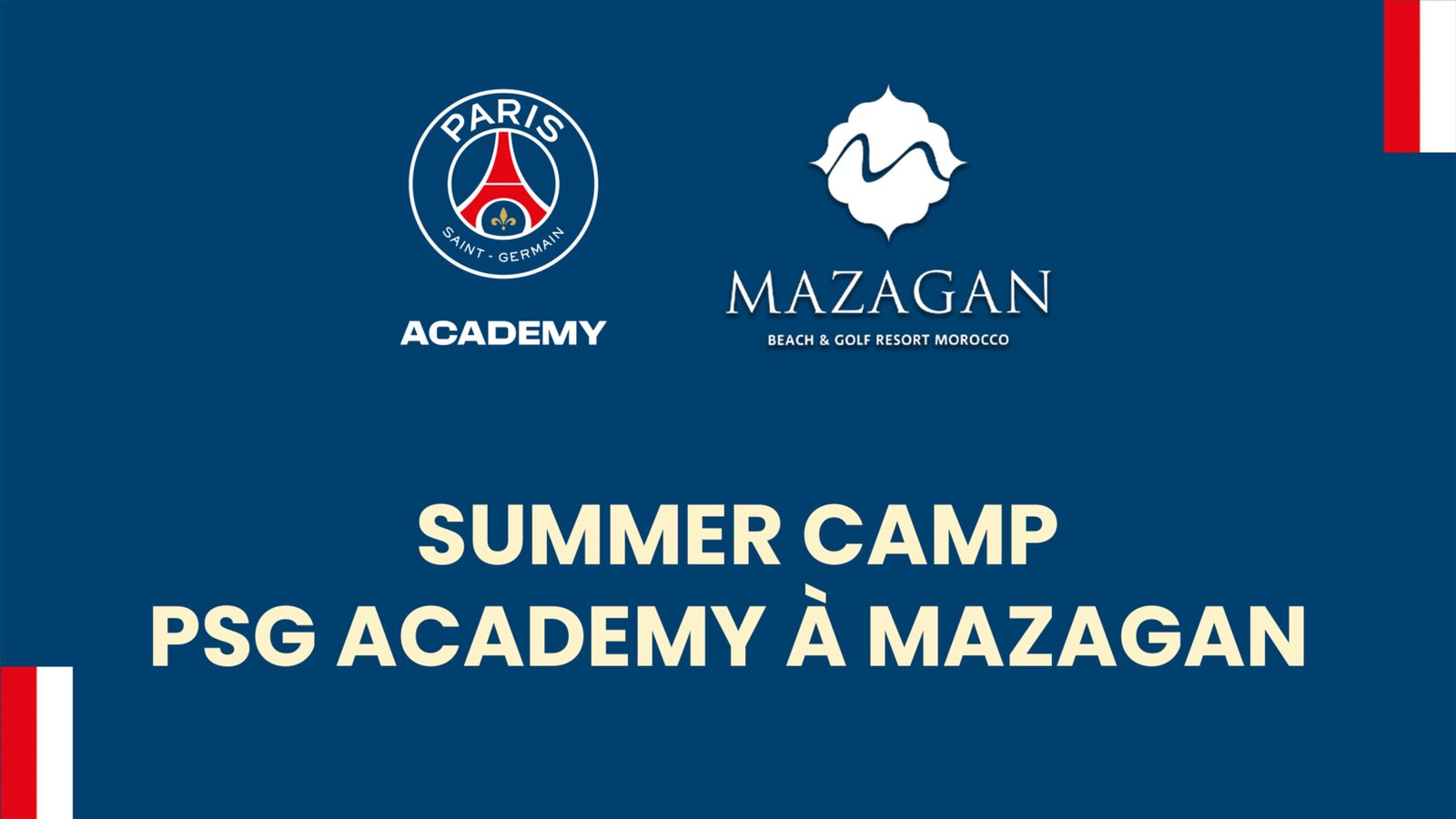 MAZAGAN ACCUEILLE LE SUMMER CAMP PSG ACADEMY POUR L’ETE 2026